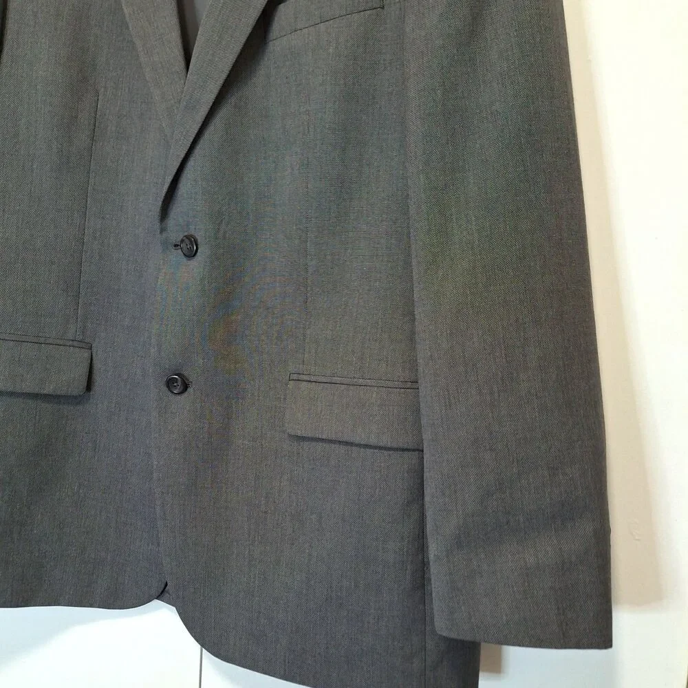 Geoffrey Beene Men's 44L Gray Modal Blend Suit Jacket Blazer Sport Coat